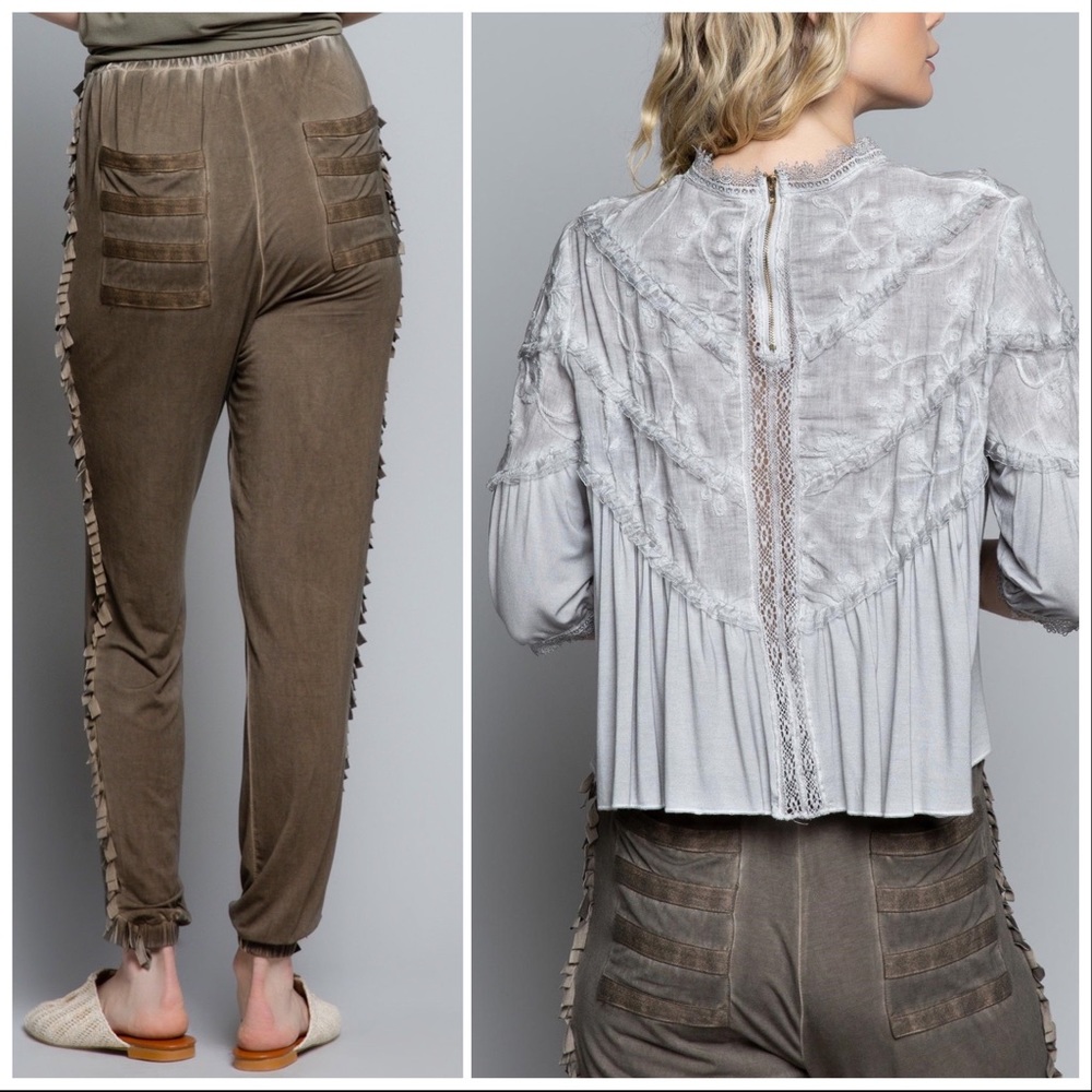 POL On the Fringe Mineral wash Joggers - Picture 4 of 12